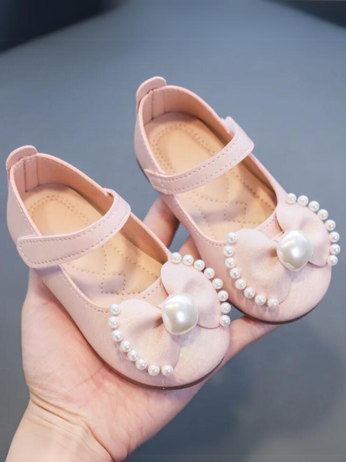 Mia Belle Girls Pearly Bow Mary Jane Shoes | Shoes By Liv & Mia