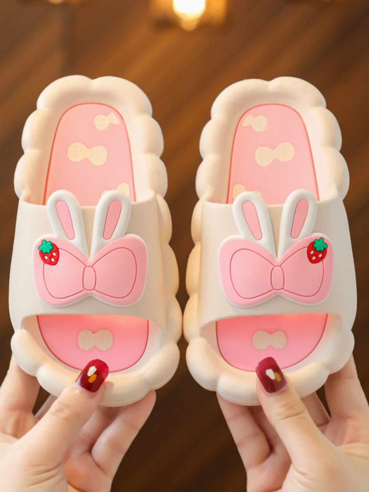 Shoes By Liv & Mia | Girls Easter Bunny Slip On Sandals | Kids Shoes