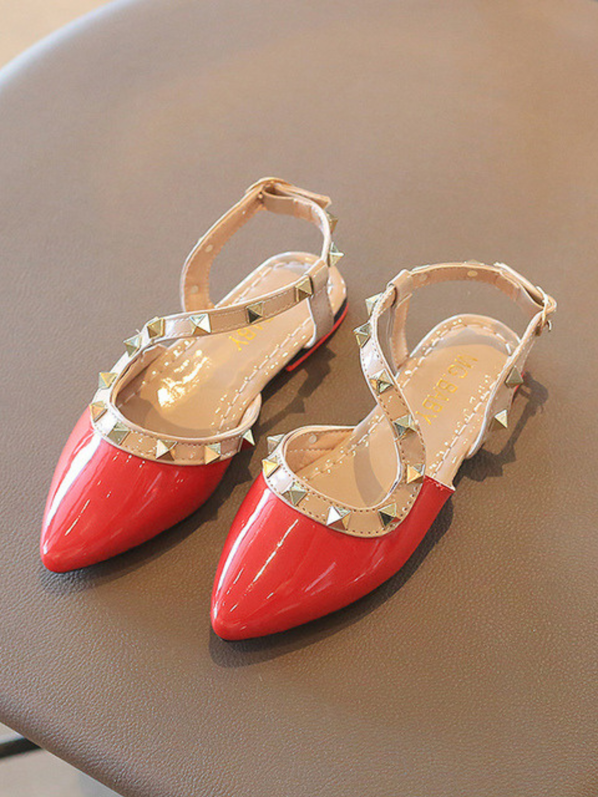 Shoes By Liv & Mia | Girls Studded Pointed Toe Flats