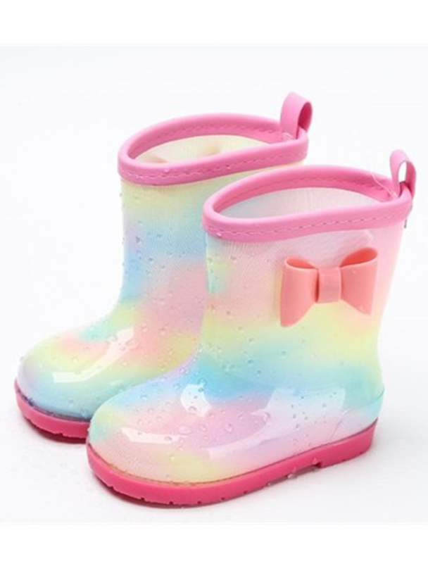 Shoes By Liv & Mia | Gradient Rainbow Rain Boots - Mia Belle Girls