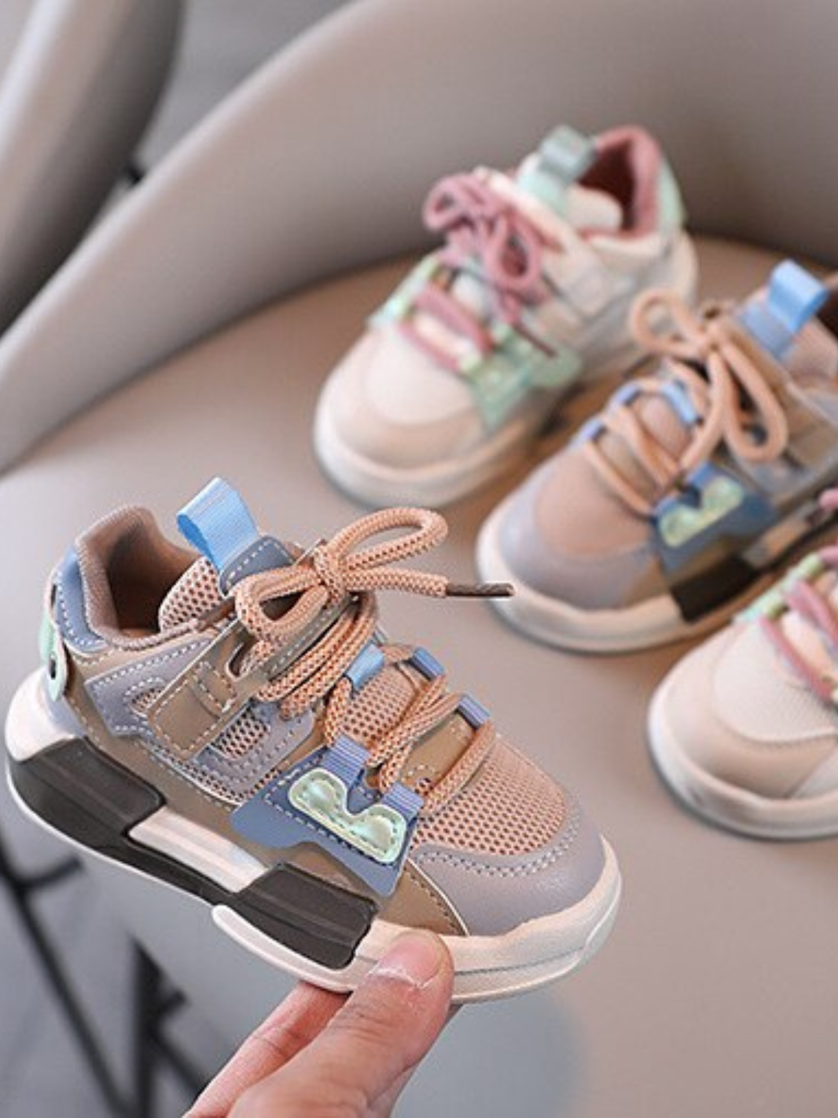 Back To School Shoes | Velcro & Lace Running Sneakers | Mia Belle Girls