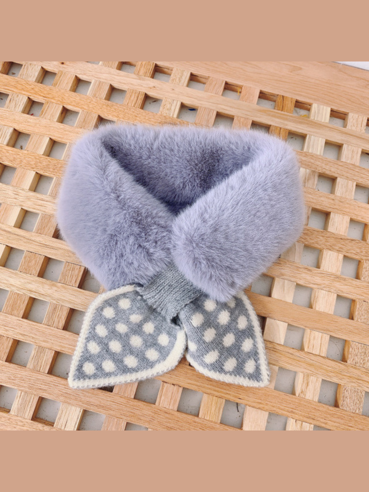 Dress It Up Fuzzy Polka Dot Collar