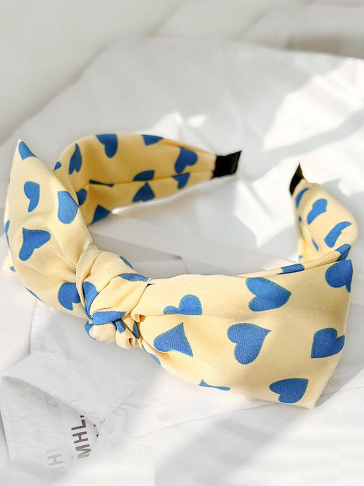 Mia Belle Girls Heart Print Bow Headband | Girls Accessories