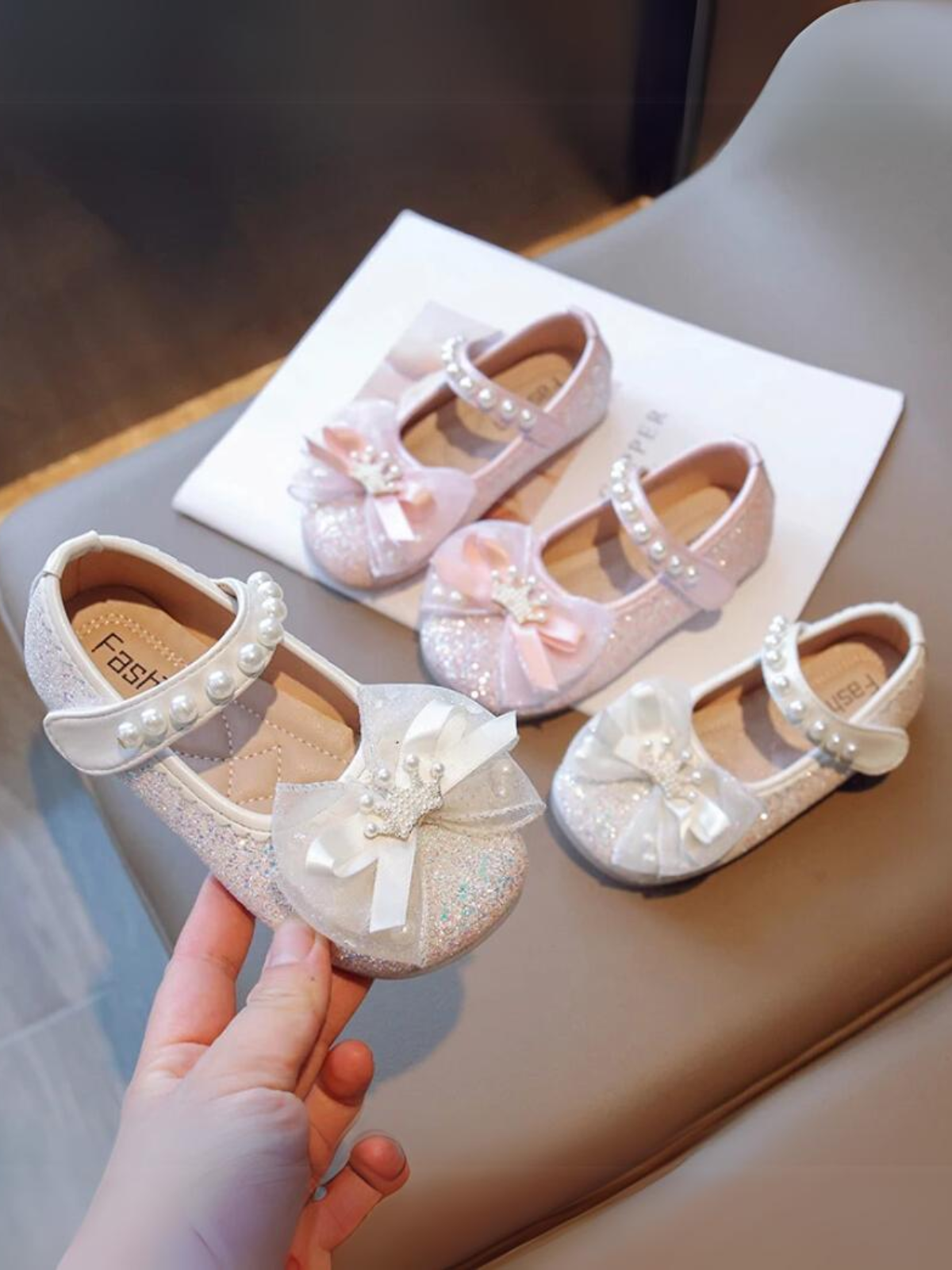 Mia Belle Girls Glitter Mary Jane Shoes | Shoes By Liv & Mia