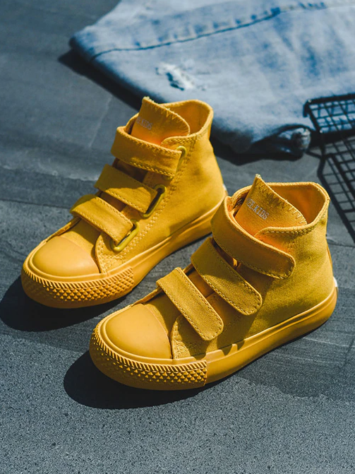 Back To School Shoes | High Top Canvas Sneakers | Mia Belle Girls