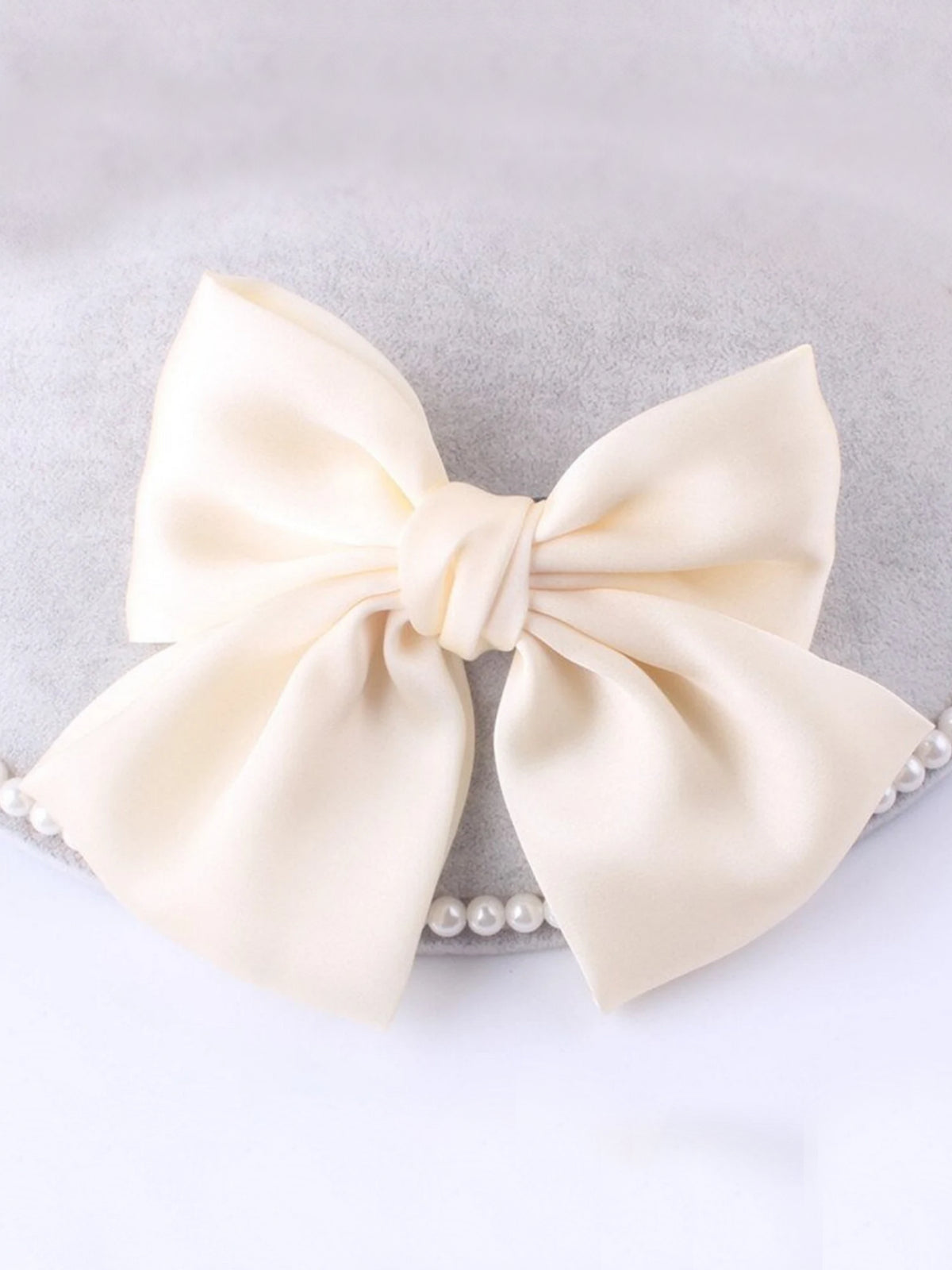 Girls School Accessories | Satin Hair Bow Clip | Mia Belle Girls