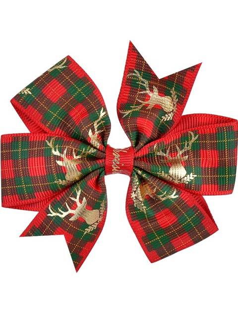 Girls Accessories | Festive Christmas Hair Bow Clips - Mia Belle Girls