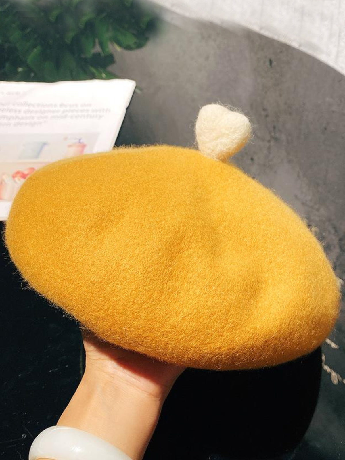 Mia Belle Girls Wool 3D Heart Beret | Girls Accessories