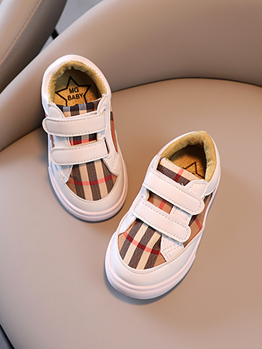 Posh Plaid Velcro Strap Sneakers