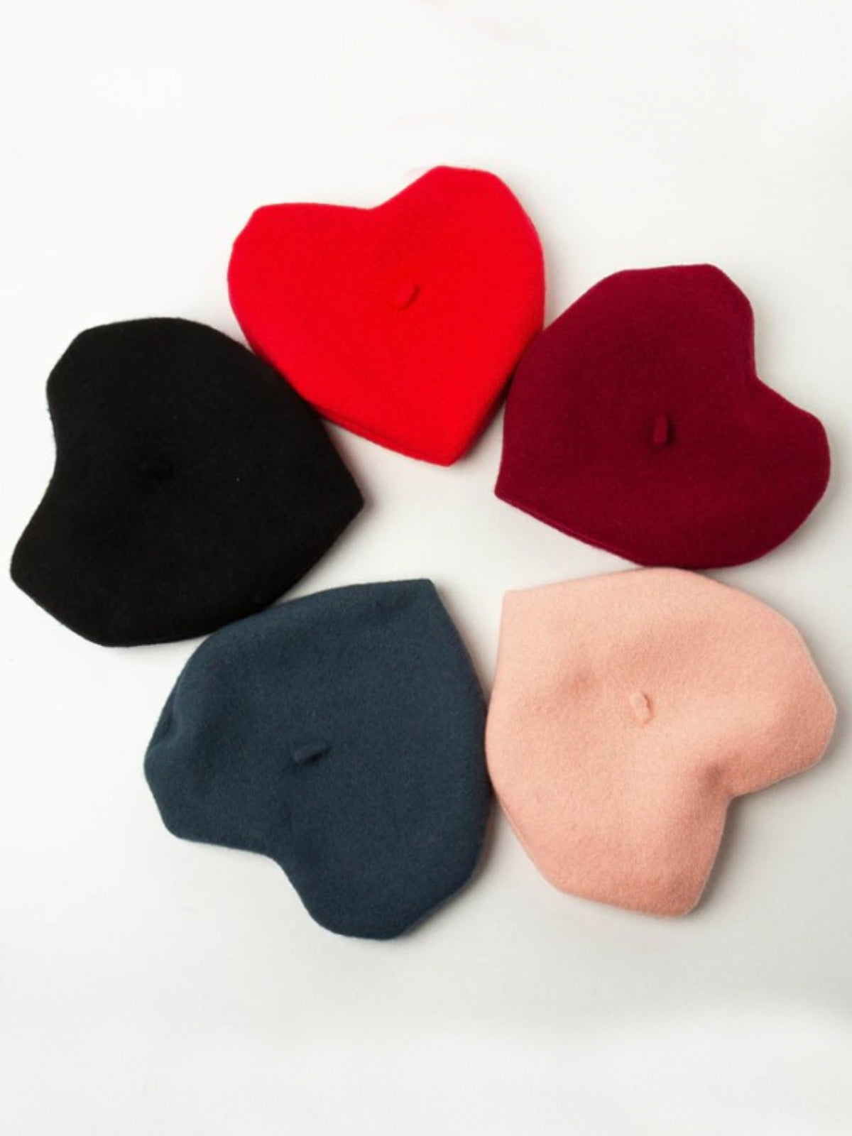 Mia Belle Girls Heart-Shaped Wool Beret | Girls Accessories