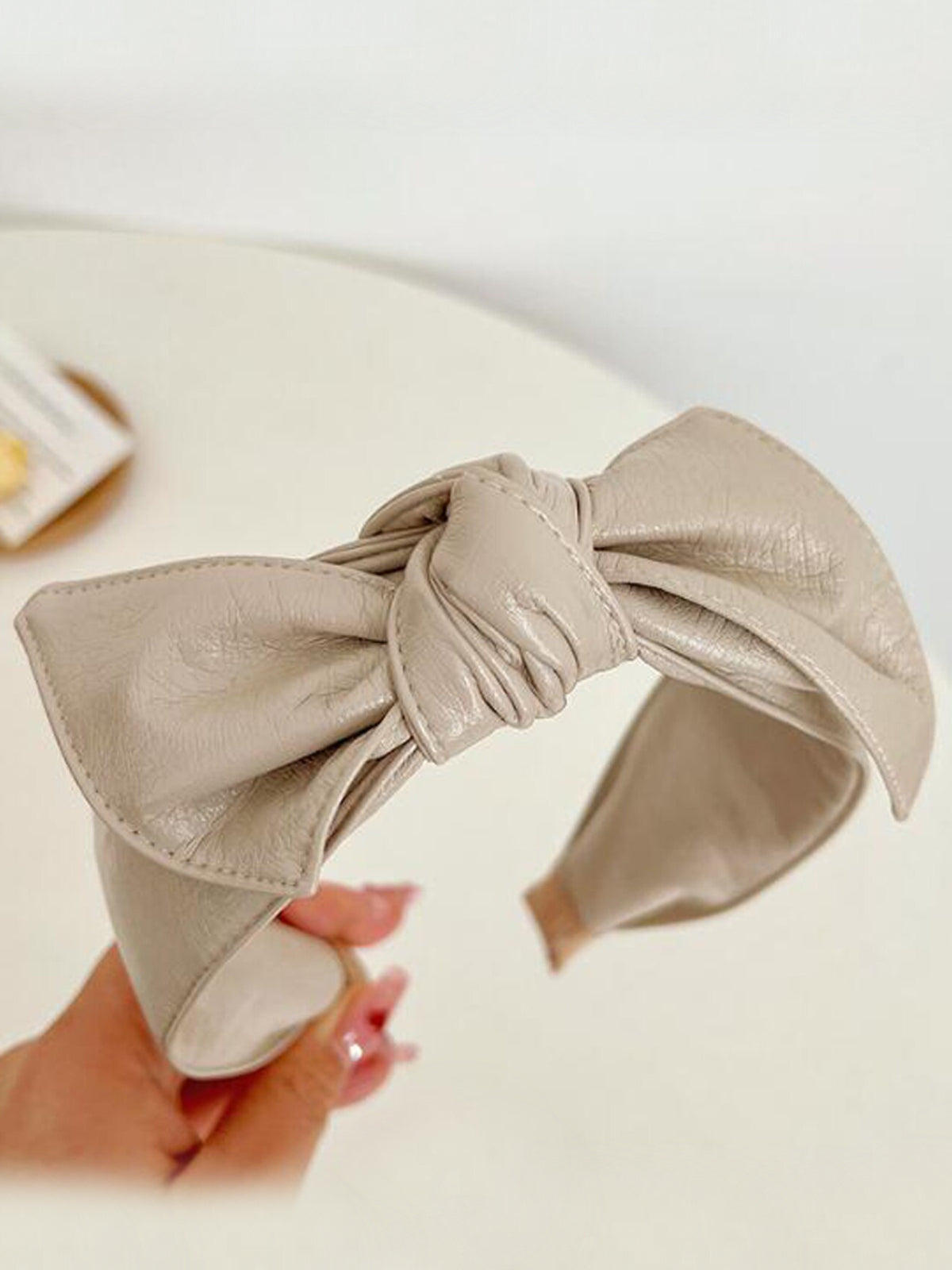 Mia Belle Girls PU Leather Bowknot Headband | Girls Accessories