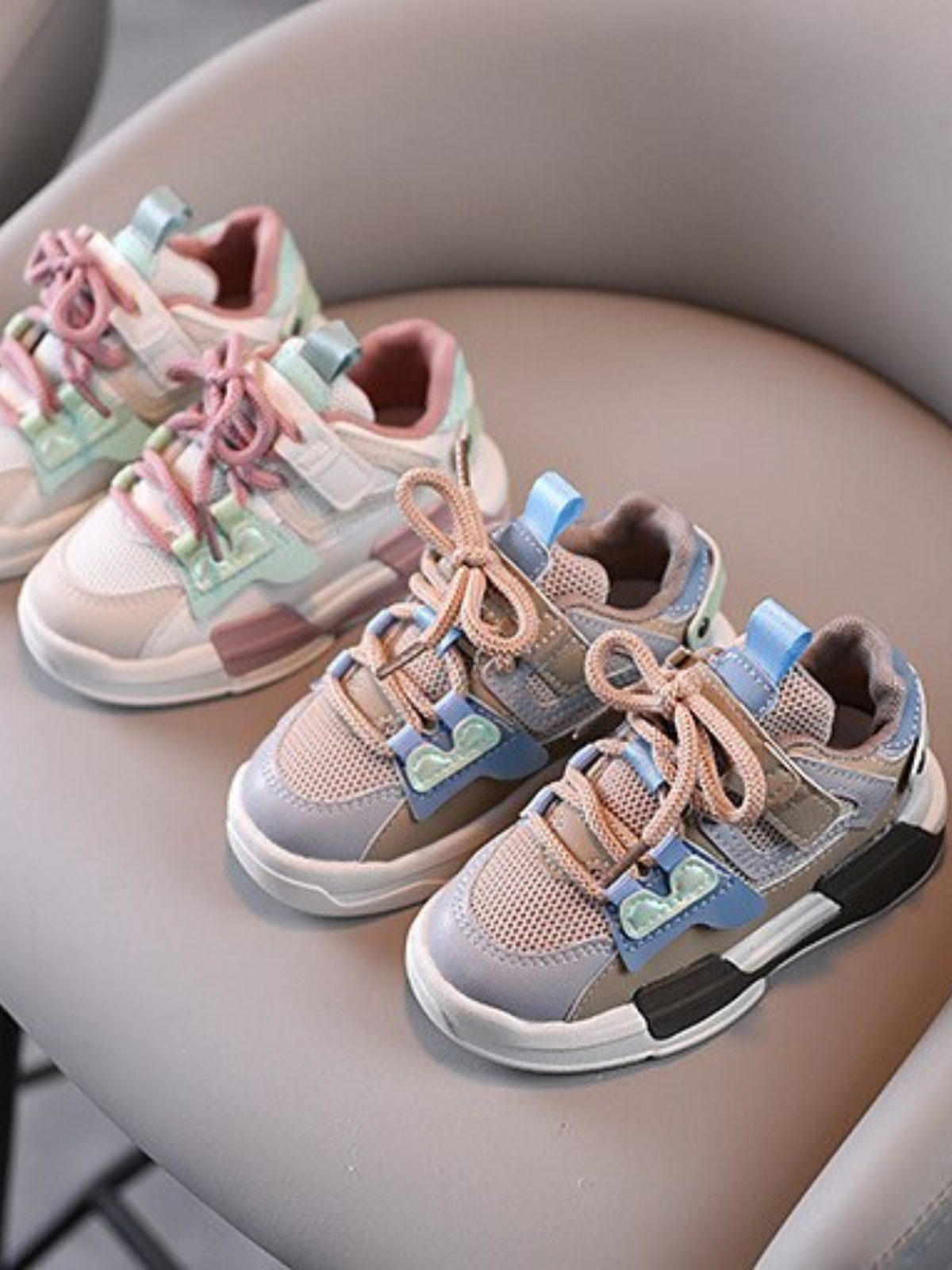Back To School Shoes | Velcro & Lace Running Sneakers | Mia Belle Girls