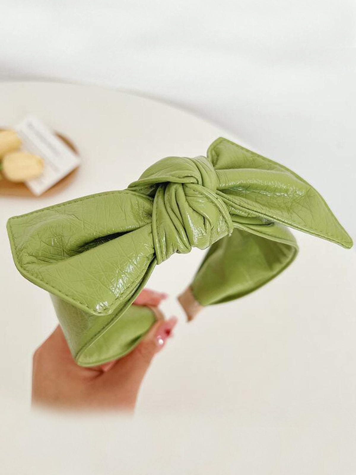 Mia Belle Girls PU Leather Bowknot Headband | Girls Accessories