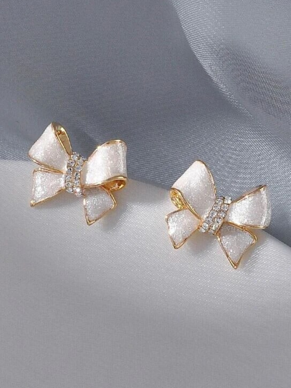 Mia Belle Girls Sparkly Bowknot Earrings | Girls Accessories