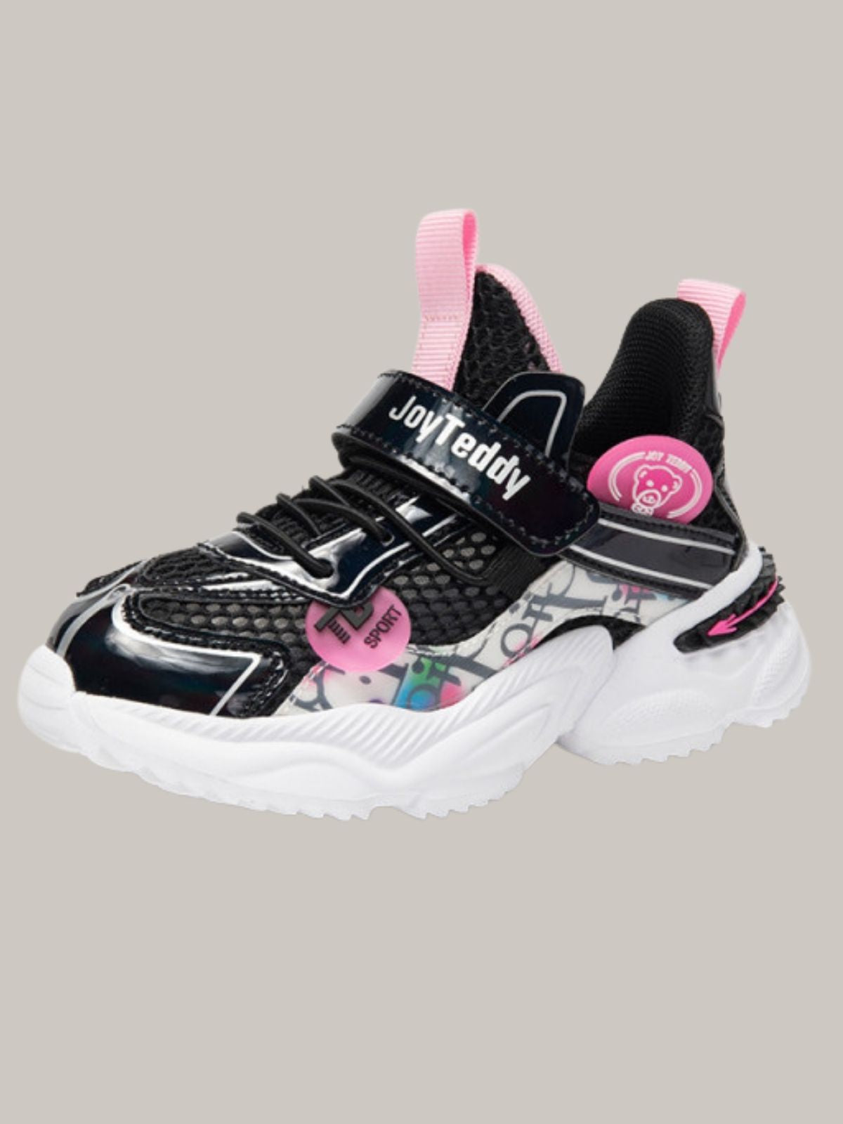 Girls Sporty Design Mesh Sneakers By Liv and Mia Black