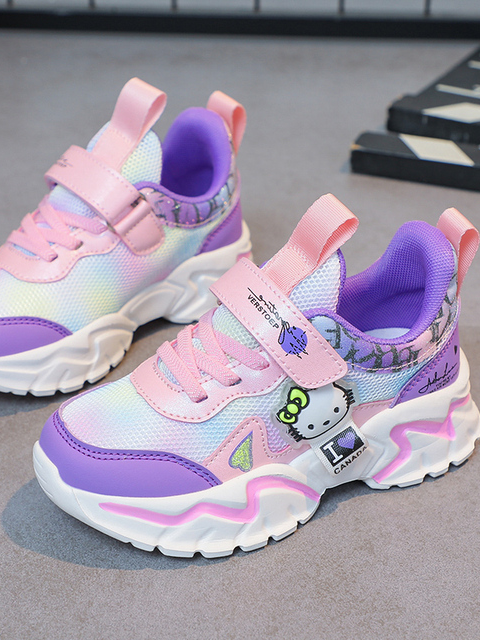Back To School Shoes | Cute Kitten Shimmer Sneakers | Mia Belle Girls