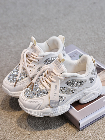Girls Casual Kid Fleece Lined Sneakers By Liv and Mia White