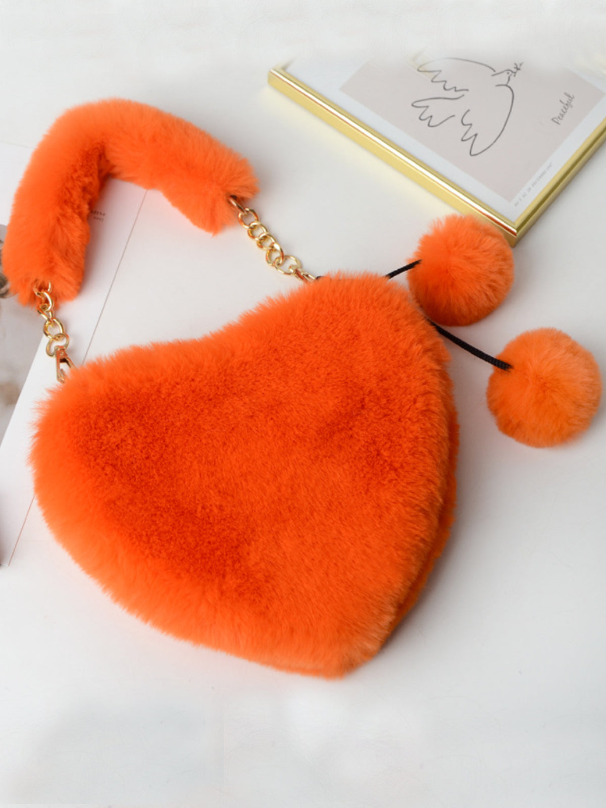 Girls Fashion Accessories | Faux Fur Heart Purse | Mia Belle Girls