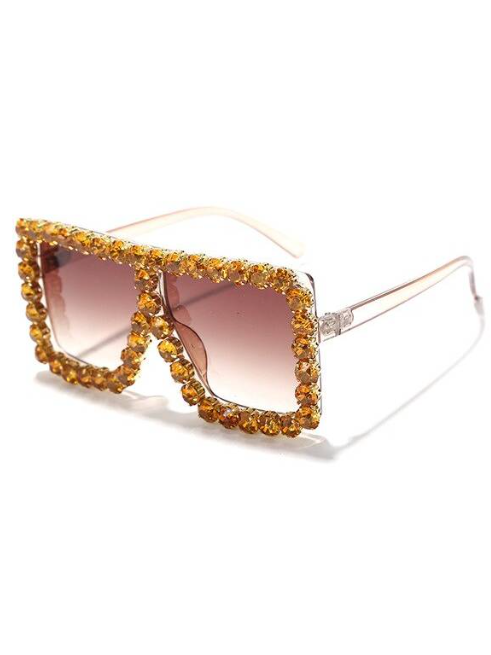 Girls Rhinestone Square sunglasses