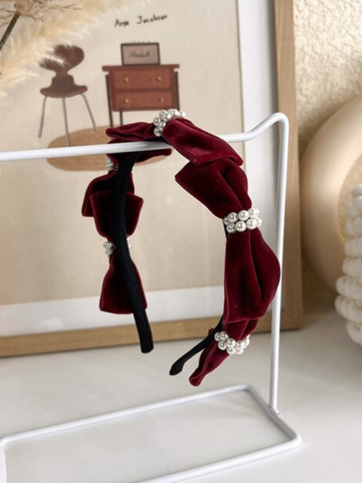 Mia Belle Girls Red Velvet Headband | Girls Accessories