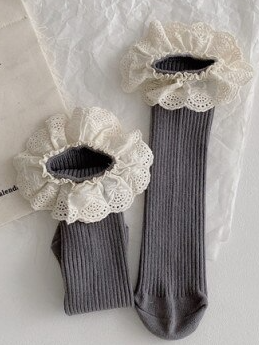 Girls Need Socks with Lace Trim Socks
