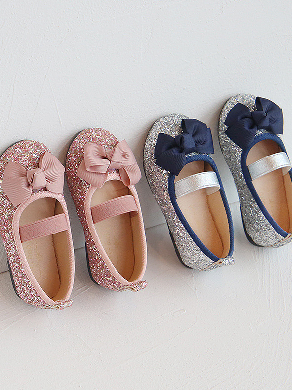Shoes By Liv & Mia | Cute Sequin Bow Ballet Flats - Mia Belle Girls