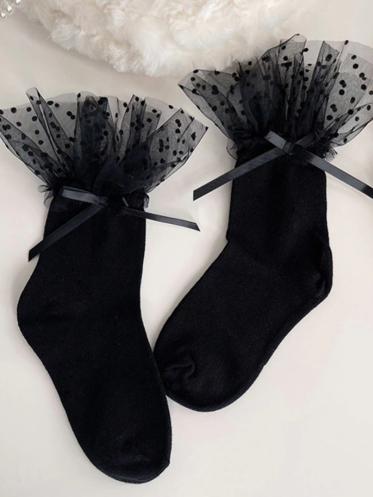 Little Polka Tulle Socks