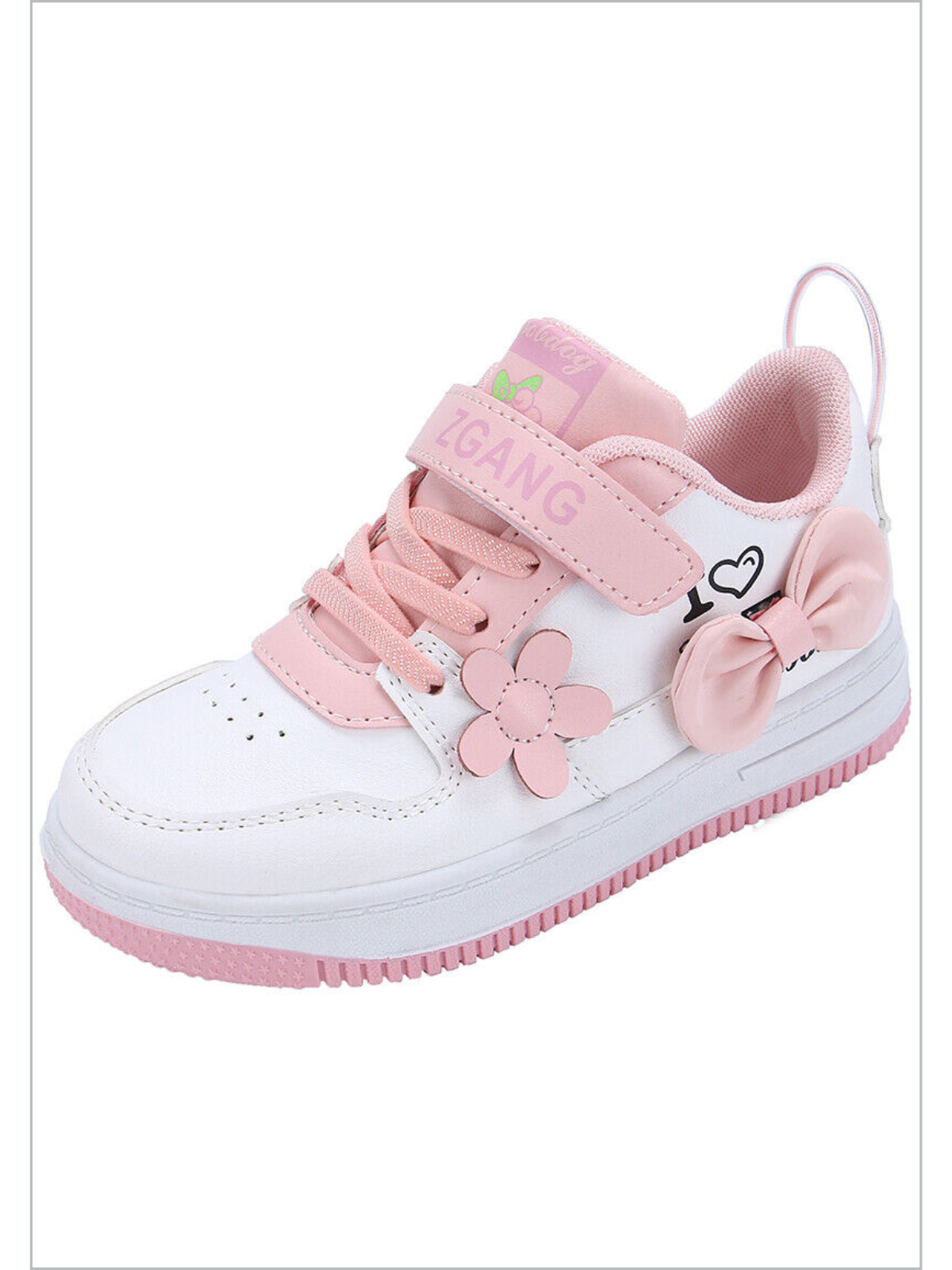 Keep It Pink Flower High-Top Sneakers