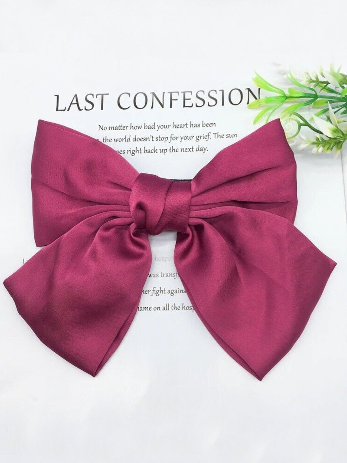 Girls School Accessories | Satin Hair Bow Clip | Mia Belle Girls