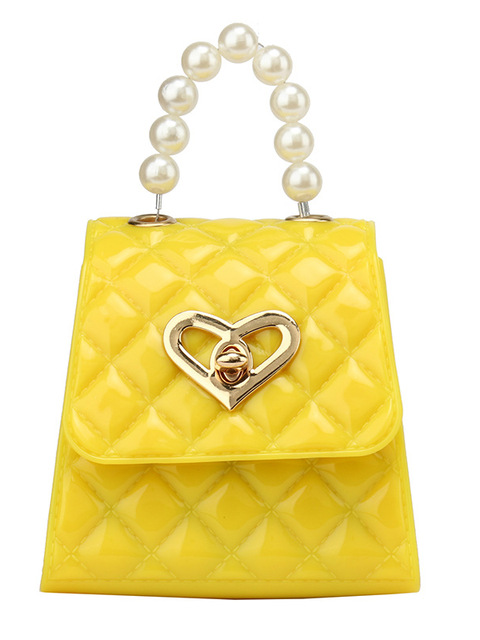 Little Girls Accessories | Patent Heart & Pearls Crossbody Purse