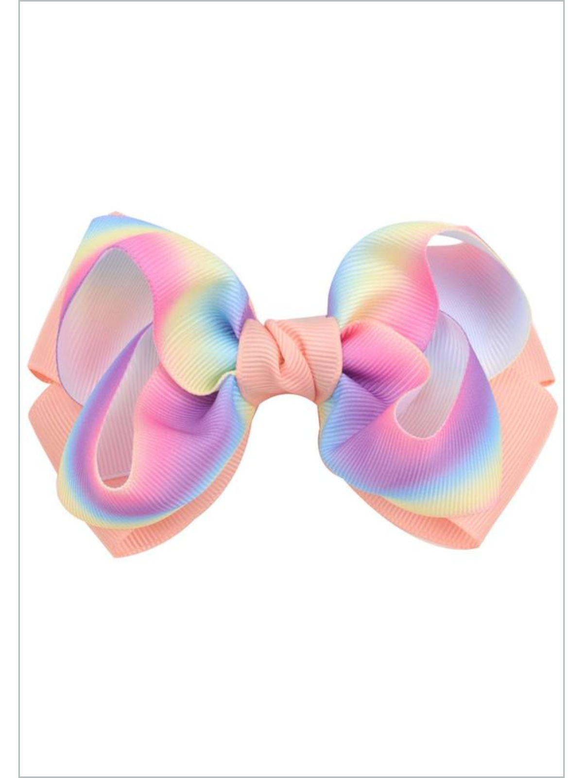 Pastel Swirl Rainbow Hair Clips