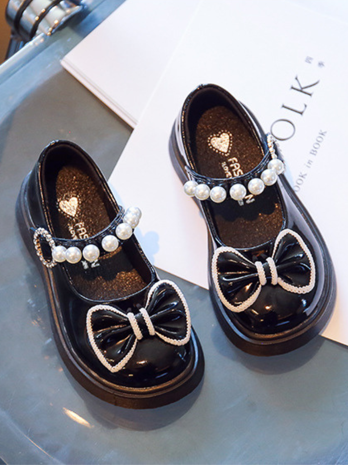 Mia Belle Girls Pearl Strap Mary Jane Shoes | Shoes By Liv & Mia