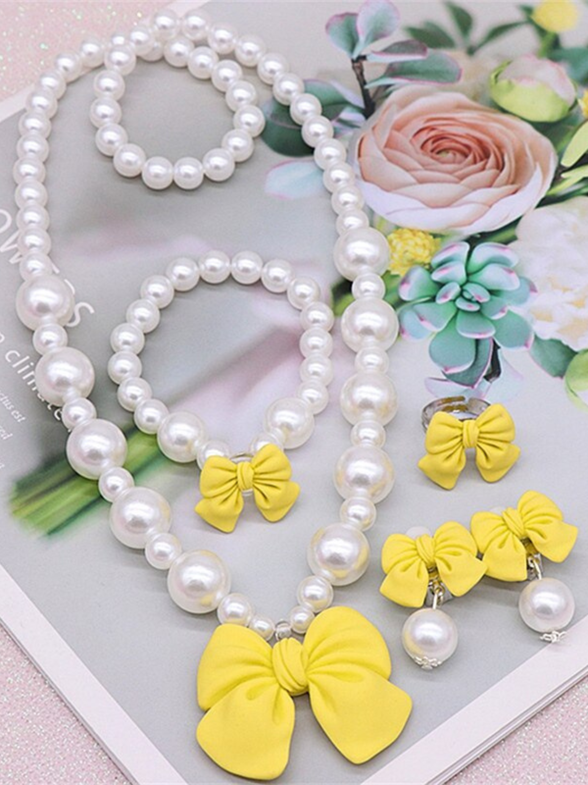 Mia Belle Girls Pearl Jewelry Set | Girls Accessories