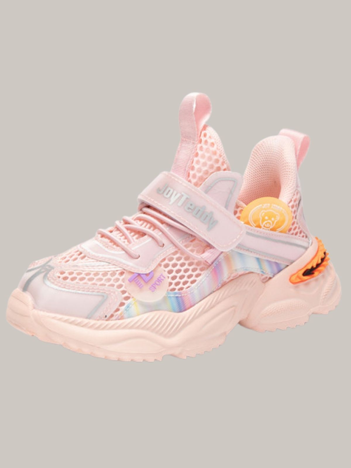Girls Sporty Design Mesh Sneakers By Liv and Mia Pink