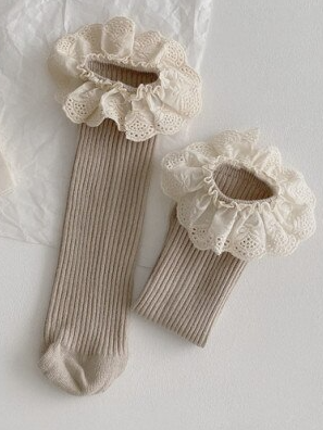 Girls Need Socks with Lace Trim Socks