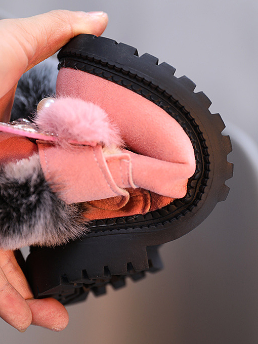 Shoes By Liv & Mia | Faux Fur Pom Pom Boots - Mia Belle Girls