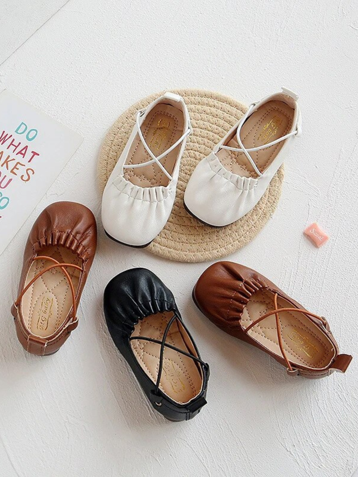 Mia Belle Girls Ruched Ballet Flats | Shoes By Liv & Mia
