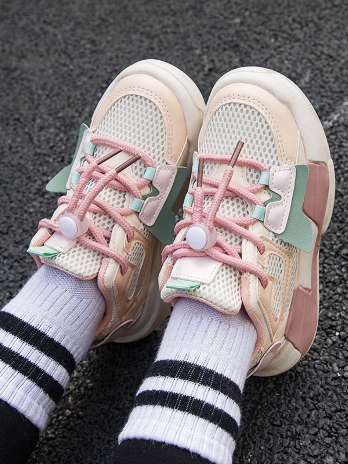 Back To School Shoes | Velcro & Lace Running Sneakers | Mia Belle Girls