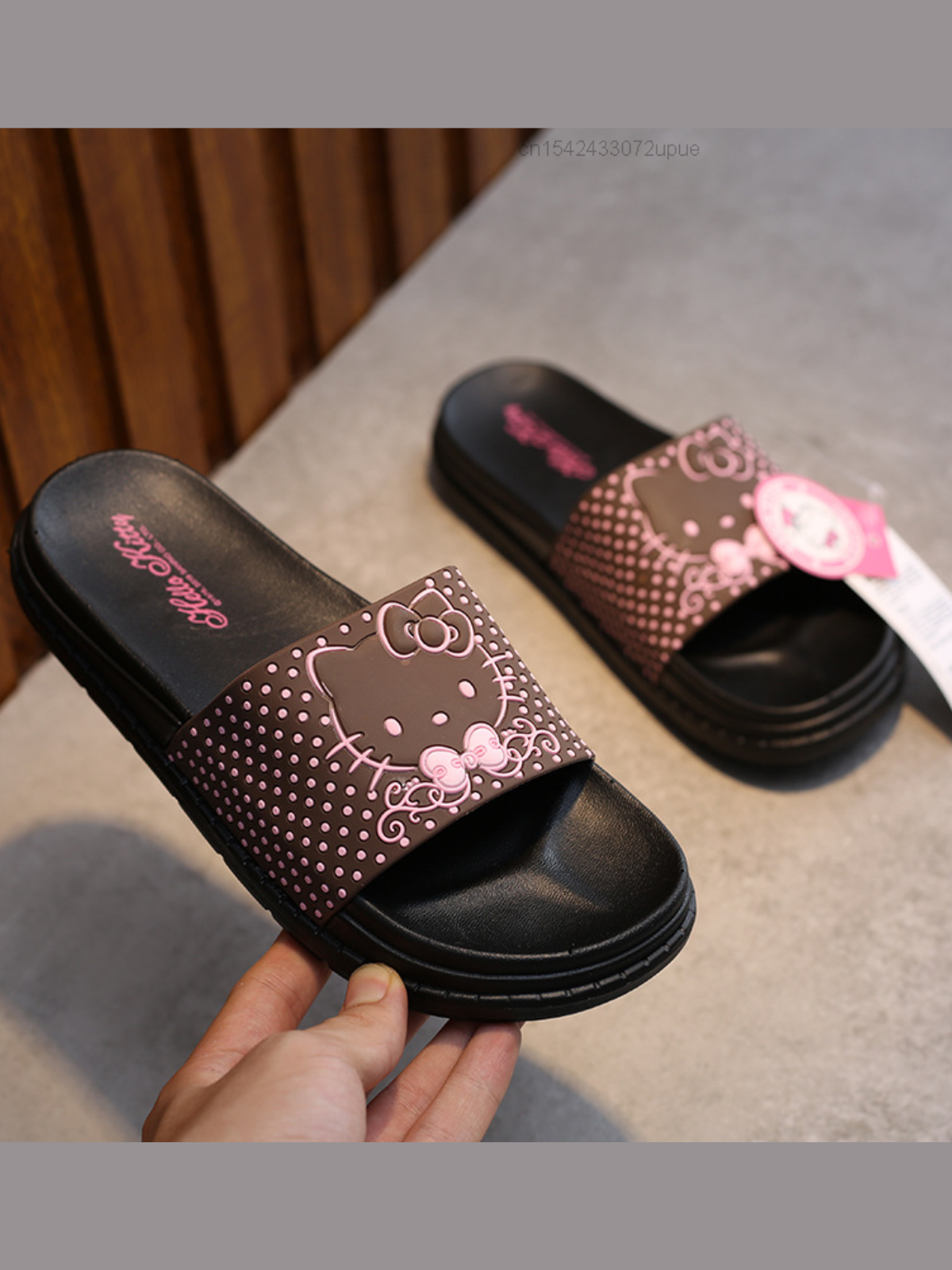 Shoes By Liv & Mia | Girls Cute Kitten Slide On Sandals | Kids Shoes