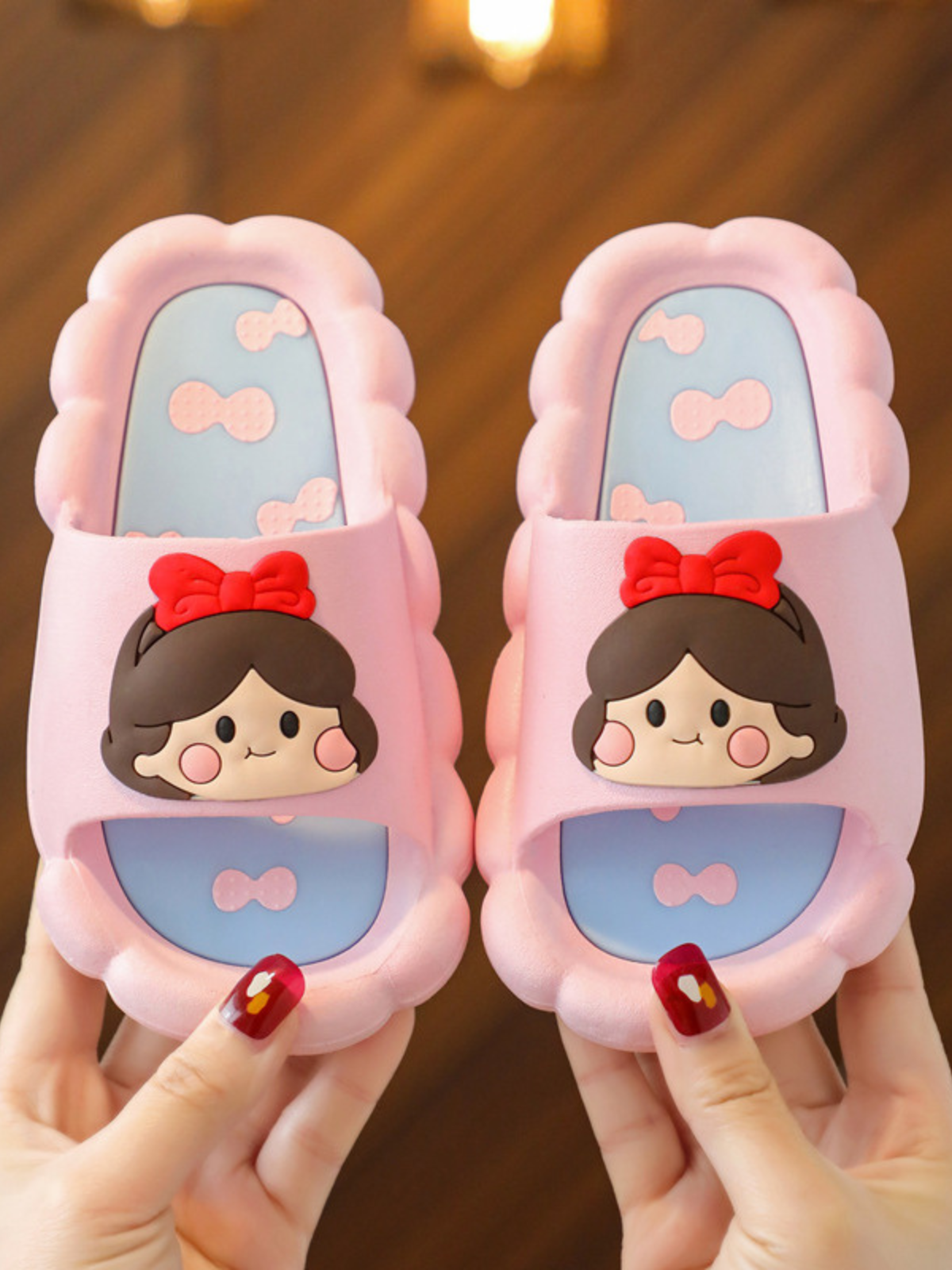 Shoes By Liv & Mia | Little Girls Cartoon Slip On Sandals | Kids Shoes