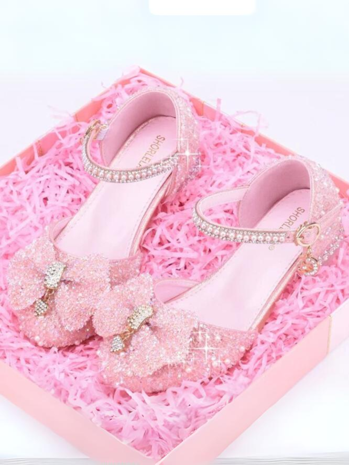 Mia Belle Girls Sparkling Ankle Strap Shoes | Shoes By Liv & Mia