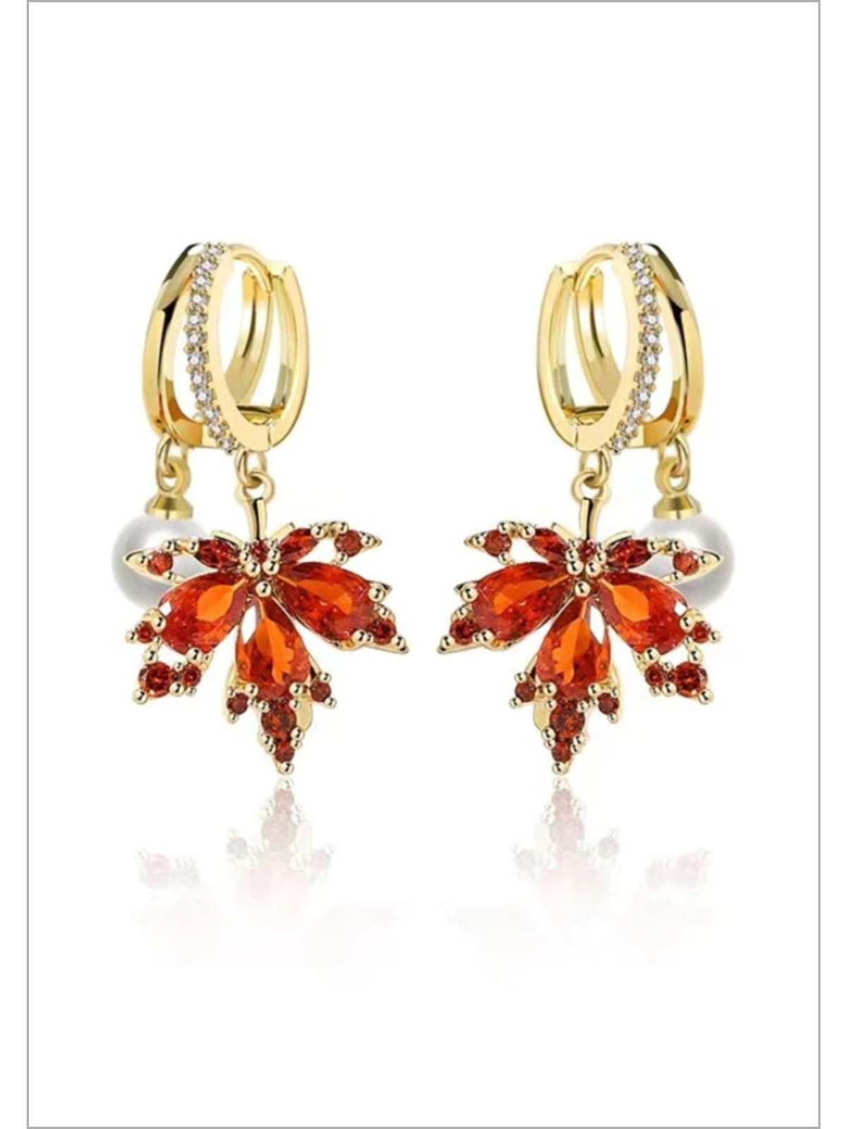 Mia Belle Girls | Maple Leaf Drop Earrings | Girls Accessories