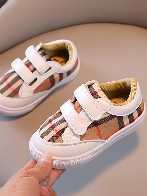 Posh Plaid Velcro Strap Sneakers