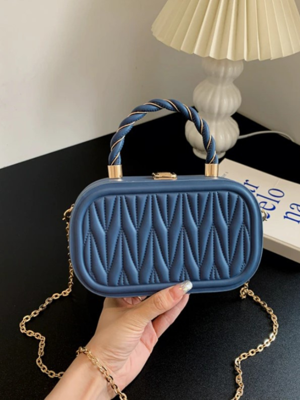 Mia Belle Girls Ruched Leather Box Bag | Girls Accessories