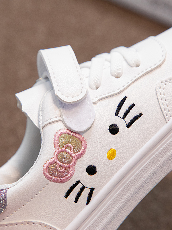 Back To School Shoes | Glitter Heel Kitten Sneakers | Mia Belle Girls