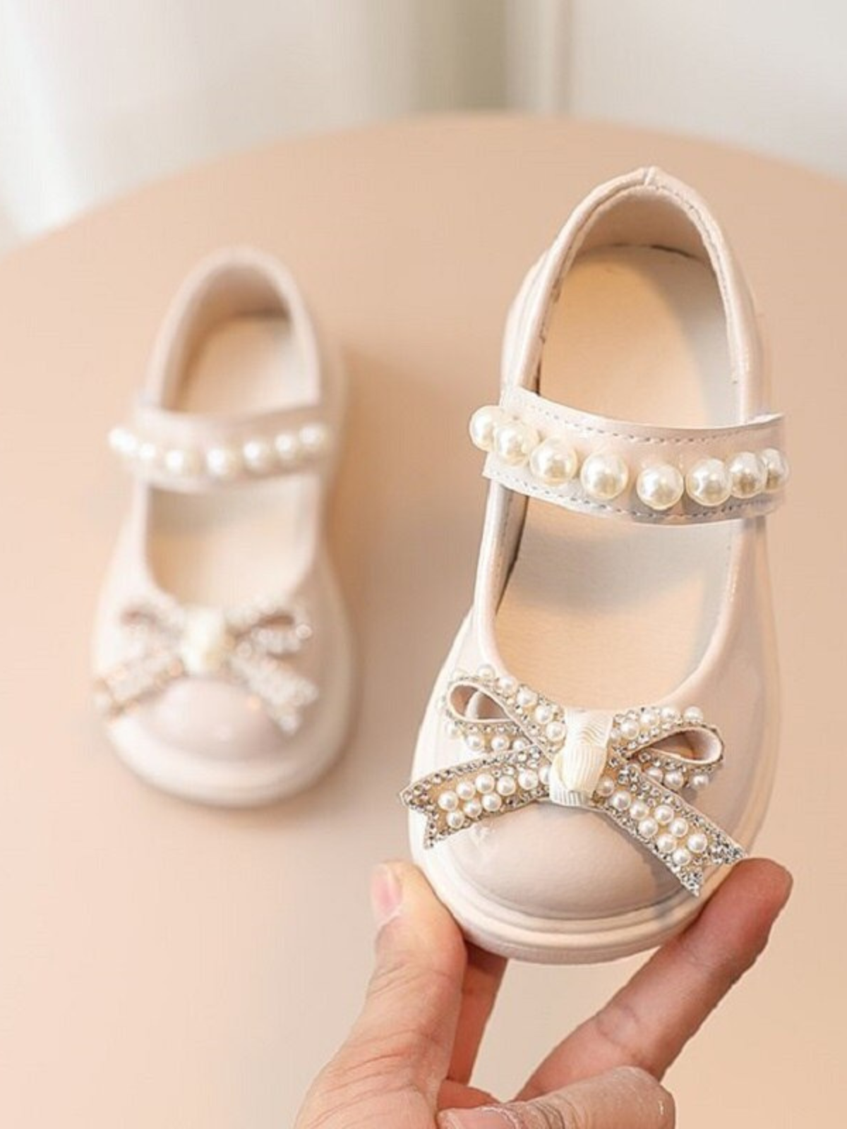 Mia Belle Girls Pearl Strap Mary Jane Shoes | Shoes By Liv & Mia