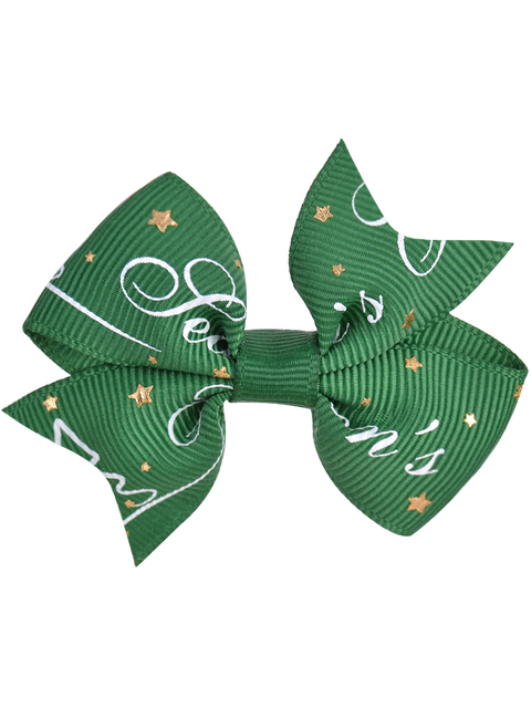 Girls Accessories | Christmas Ribbon Mini Hair Clips - Mia Belle Girls