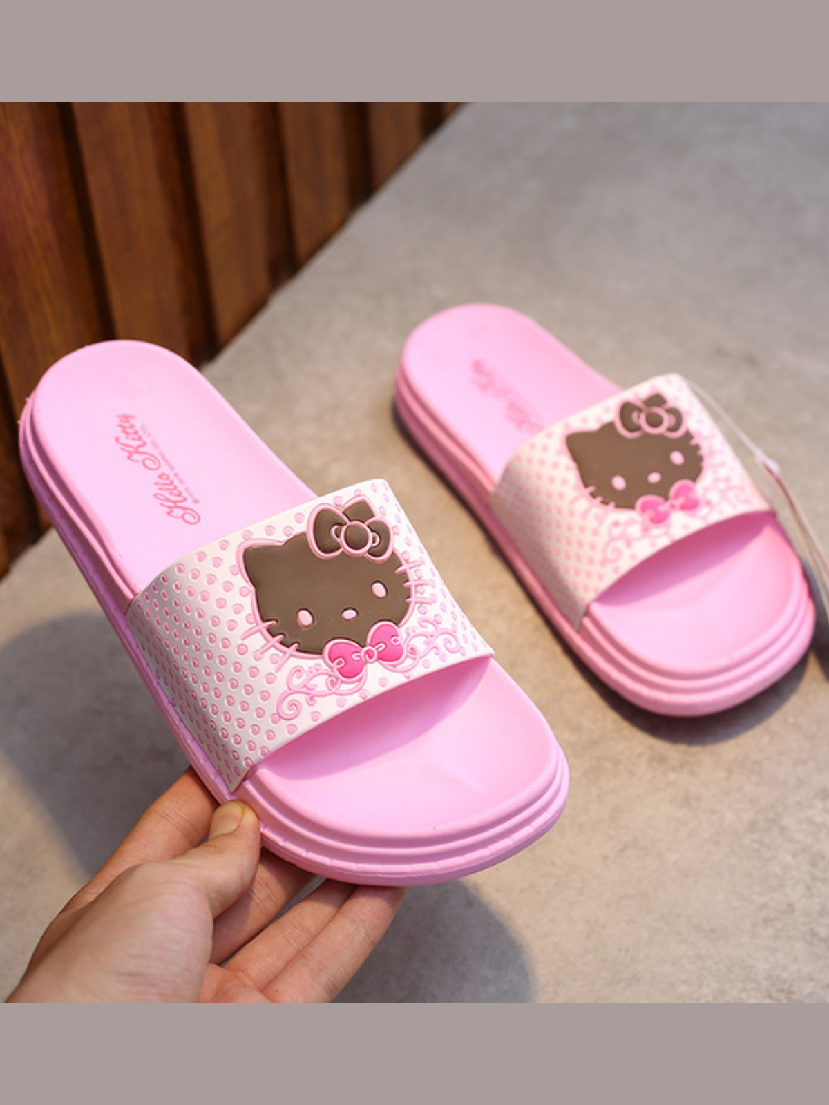 Shoes By Liv & Mia | Girls Cute Kitten Slide On Sandals | Kids Shoes