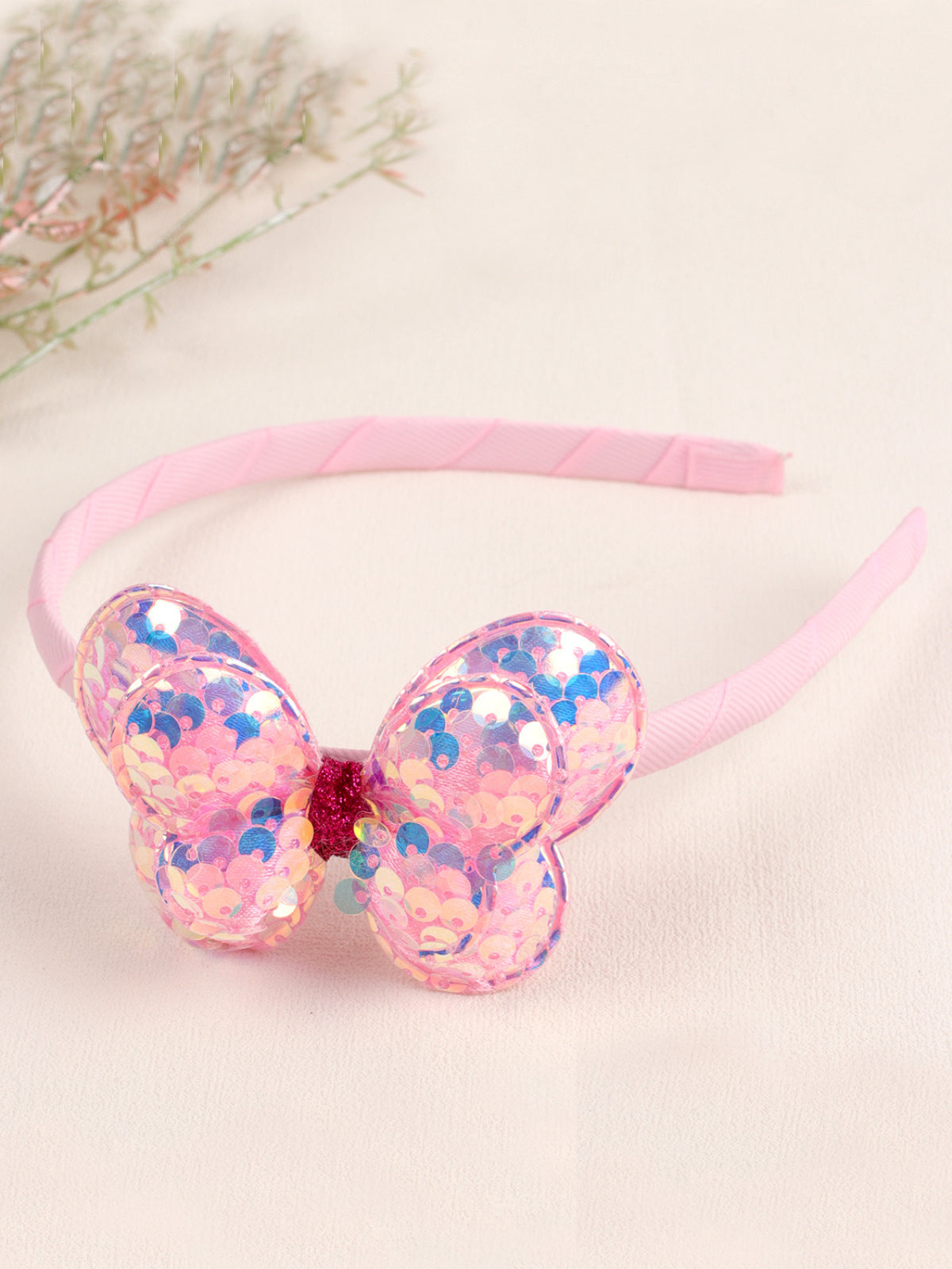 Flutter And Sparkle Butterfly Sequin Headband