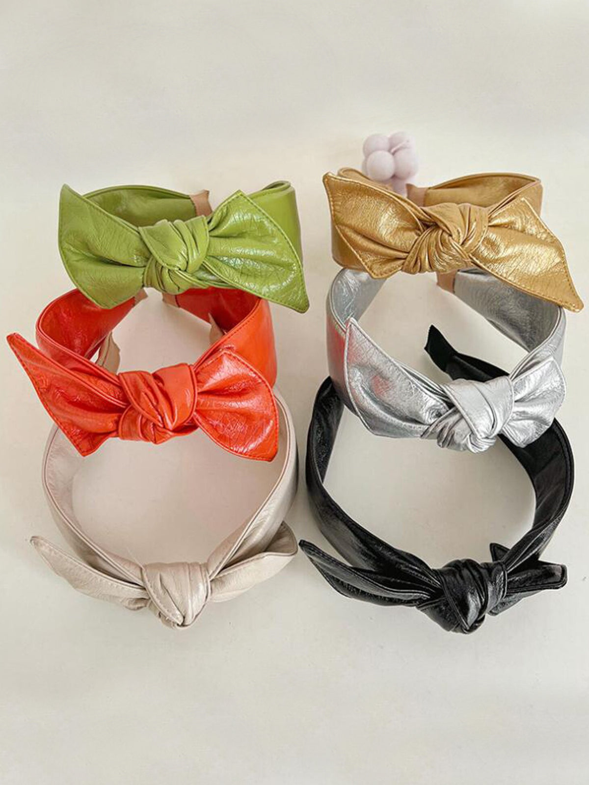 Mia Belle Girls PU Leather Bowknot Headband | Girls Accessories